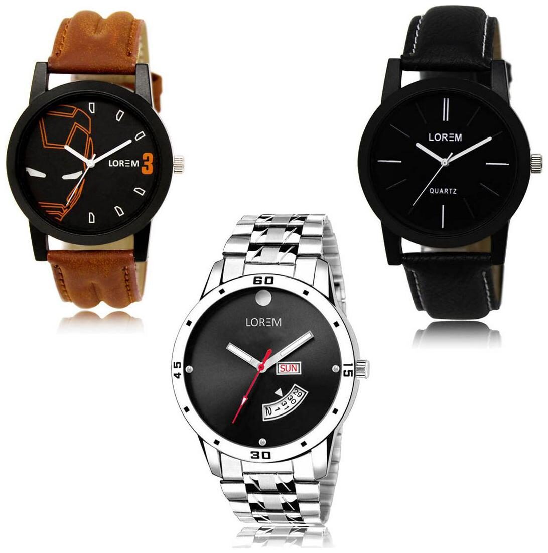 LOREM LK-04-05-104 Day Date Function New Stylish Precious Design Pack of 3 Men watches
LOREM LK-04-05-104 Day Date Function New Stylish Precious Design Pack of 3 Men watches