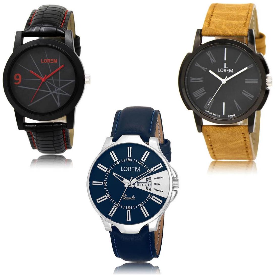 LOREM LK-08-19-23 Day Date Function New Stylish Precious Design Pack of 3 Men watches
LOREM LK-08-19-23 Day Date Function New Stylish Precious Design Pack of 3 Men watches
