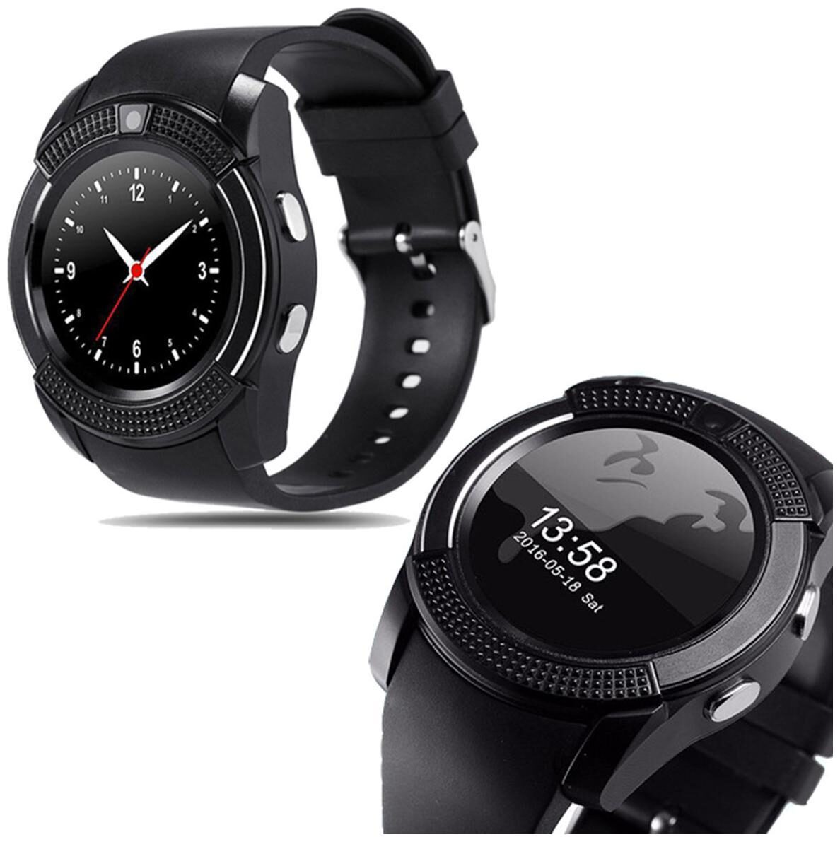 V8 Smart Watch with Bluetooth Sim Card (4G Supported) Health Fitness Tracker and More - Black Display By TSV
V8 Smart Watch with Bluetooth Sim Card (4G Supported) Health Fitness Tracker and More - Black Display By TSV