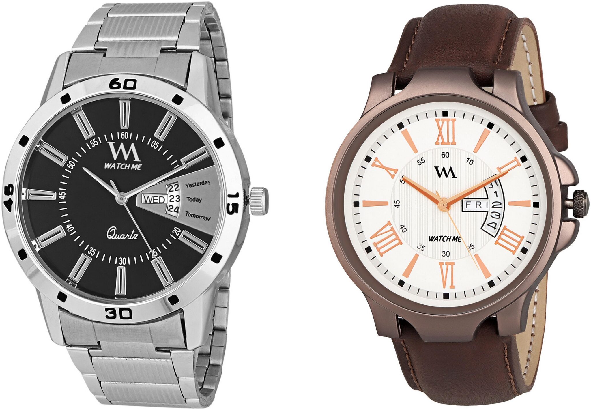 Watch Me Day and Date Analog Watches Gift Combo Set of 2 Watches for Men and Boys DDWatch Me-017-021Watch Meaeon
Watch Me Day and Date Analog Watches Gift Combo Set of 2 Watches for Men and Boys DDWatch Me-017-021Watch Meaeon