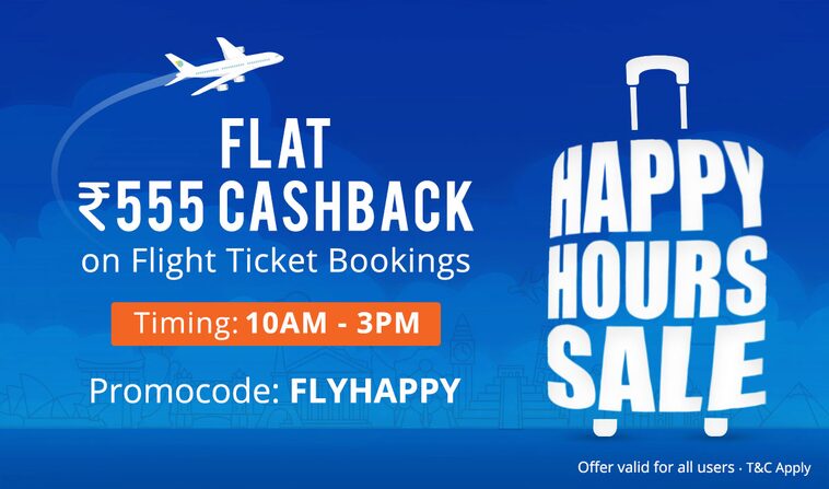 Flatr Rs.555/- Cashback on Flight Ticket Booking @ Paytm