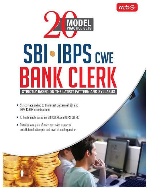

20 Model Practice Sets SBI-IBPS-CWE Bank Clerk