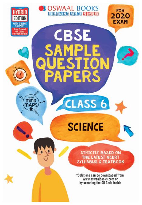 

Oswaal CBSE Sample Question Papers Class 6 Science Book (For March 2020 Exam) Book