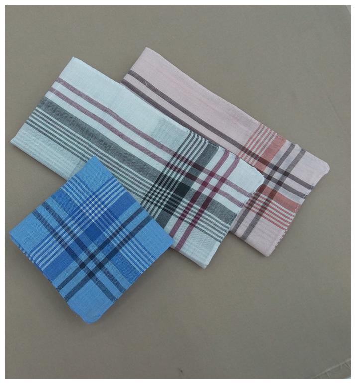 

100 Cotton Striped Handkerchiefs (Pack of 3)