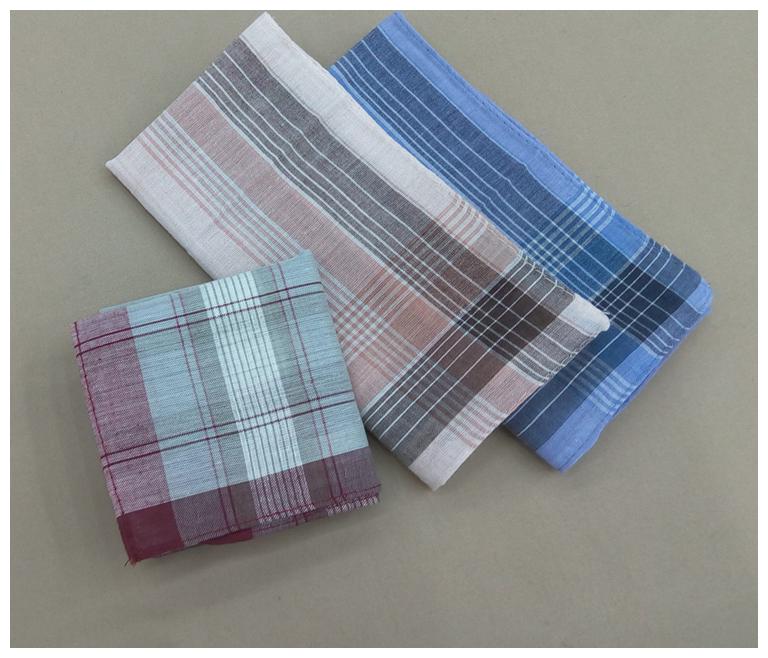 

100 Cotton Striped Handkerchiefs (Pack of 3)