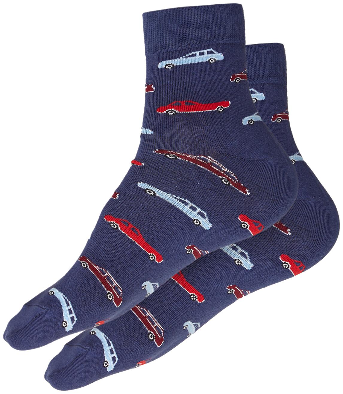 

2BMe Blue Cotton Crew length socks ( Pack of 2 )