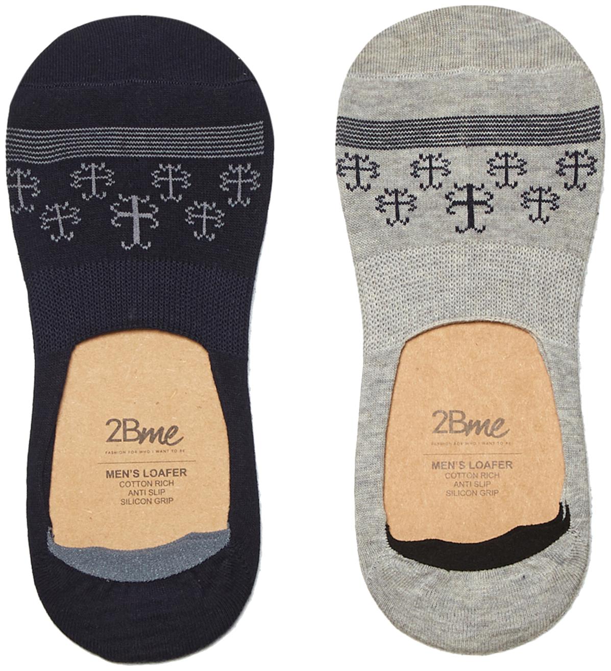 

2BMe Multi Cotton No show socks ( Pack of 2 )