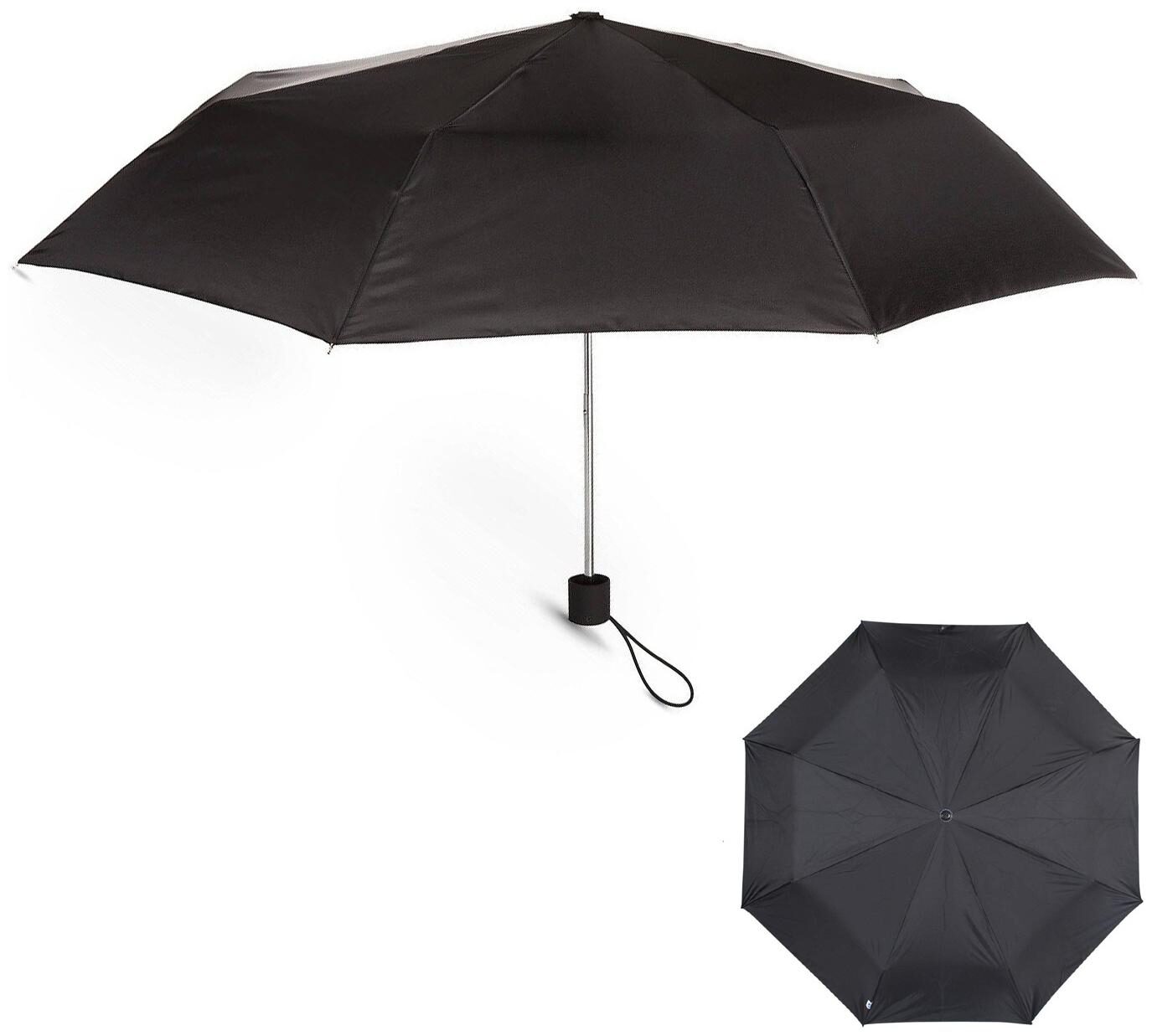 

BAZAAR GALI Unisex Nylon Black Umbrella ( 3 fold Pack of 1 )