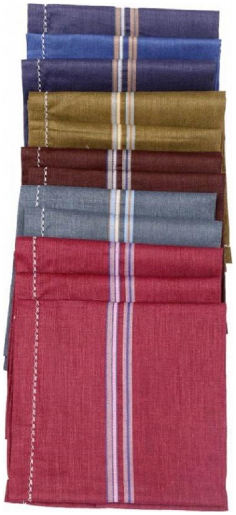 

Aadikart Men s Color Handkerchief -pack of 12