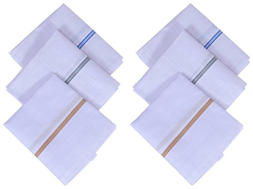 

Aaru Collection Cotton 6 pcs Handkerchief set (White) Handkerchief (Pack of 6)