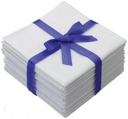 Aashirwad Craft White Handkerchief (Pack Of 6)