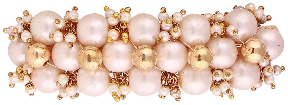 

Accessher designer back clip hair accessories with pearls and beads for Women