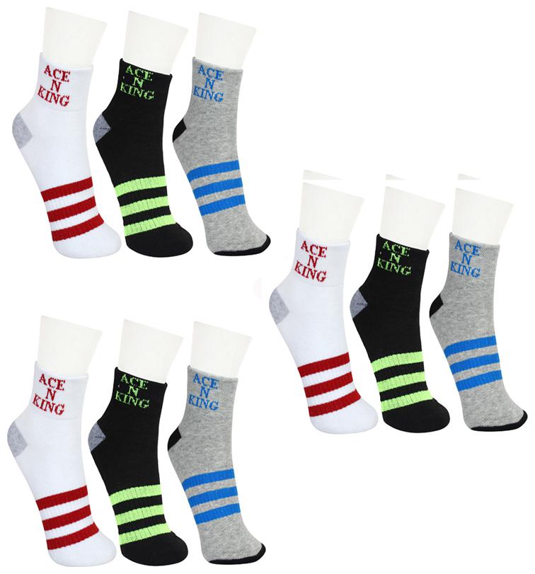 

Ace N King Soft Cotton Ankle Length Socks - 9 Pairs