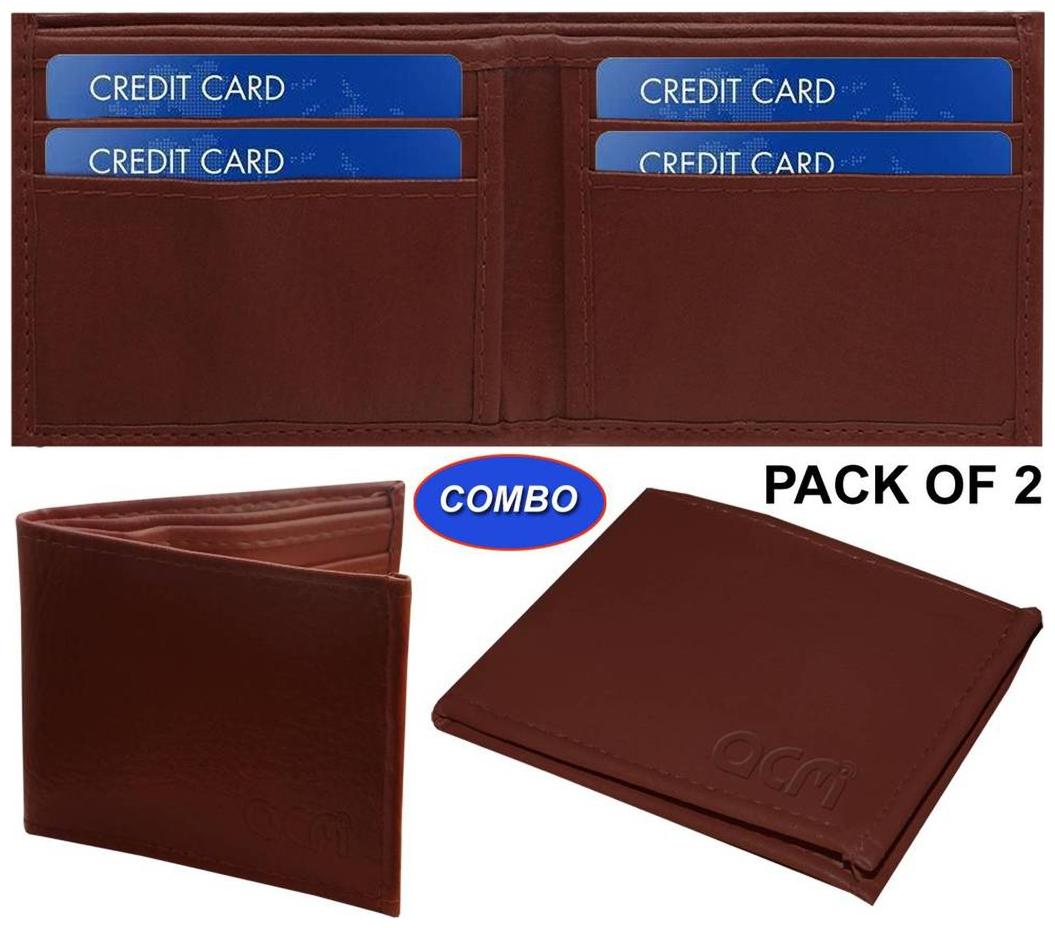 

ACM Men Brown Synthetic leather Bi-Fold Wallet ( Pack of 2 )