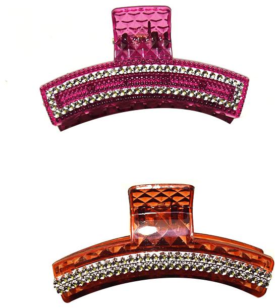 

ADR 2 Pics Fancy Diamond strips Multi Color Combo Clutchers For Women Girls (Random Design)