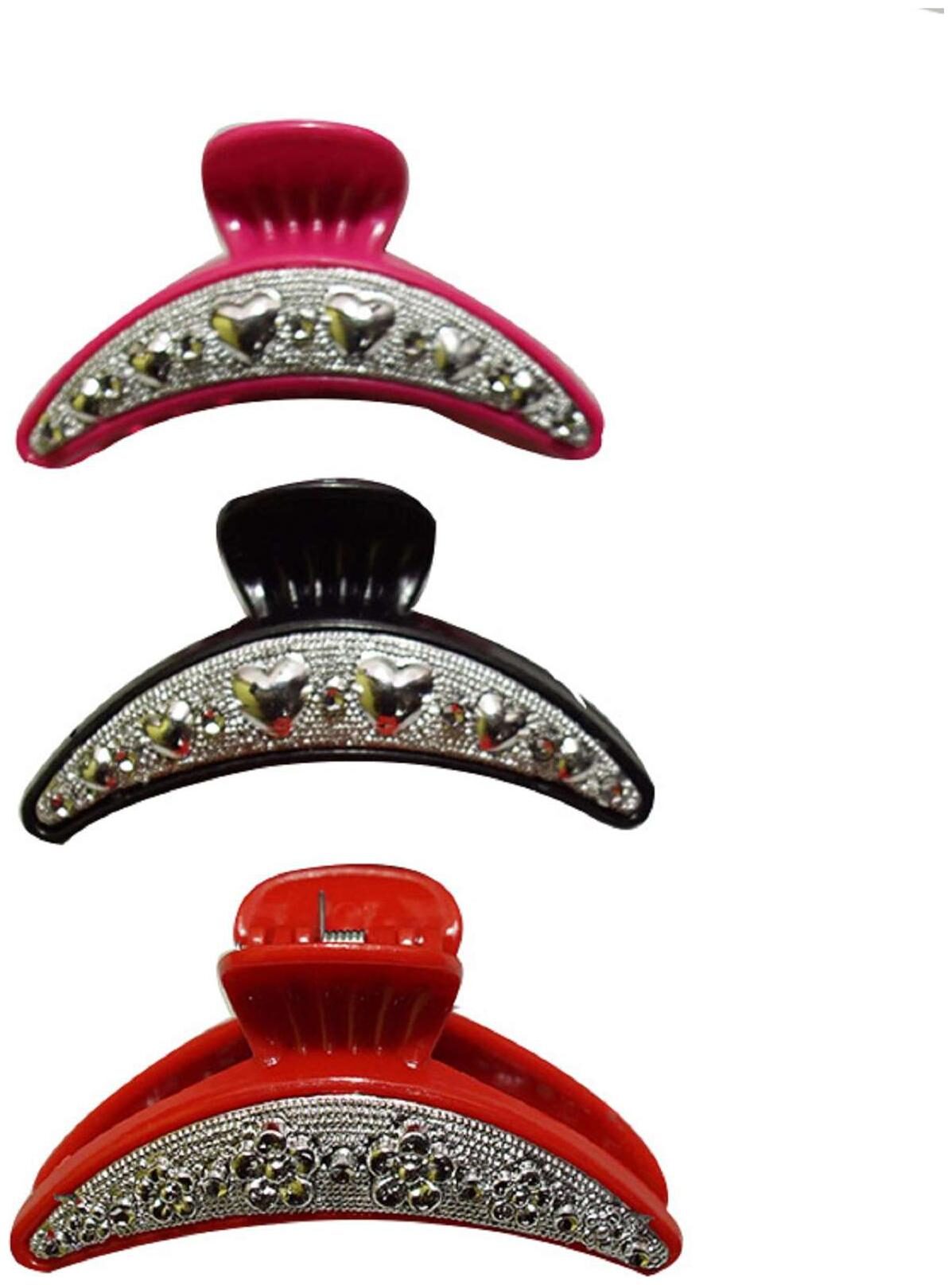 

ADR 3 Pics Half Moon style Multi Color Combo Clutchers For Women Girls (Random Design)