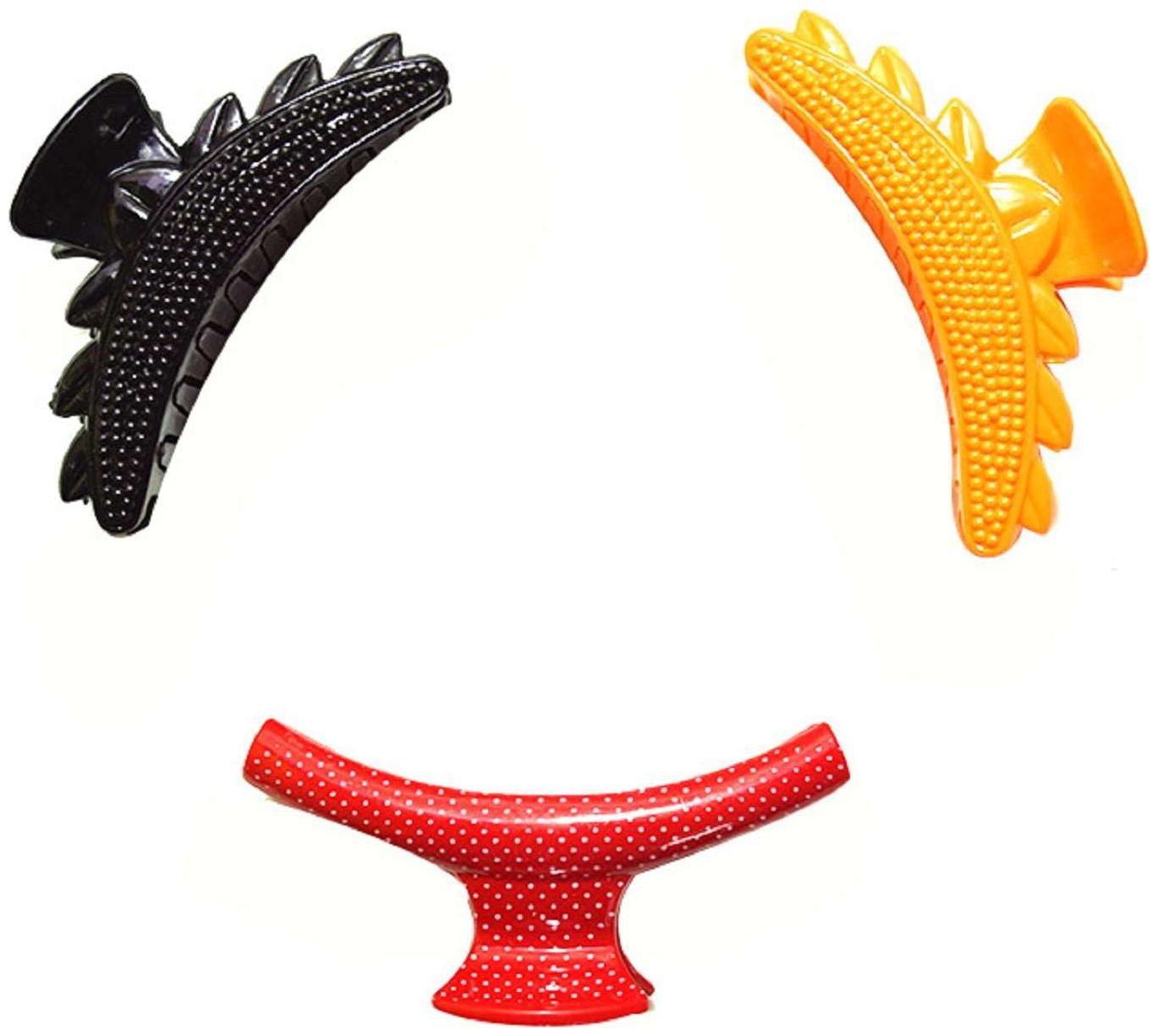 

ADR 3 Pics Multi Color Combo Fancy Hair Clutchers For Women Girls (Random Design)