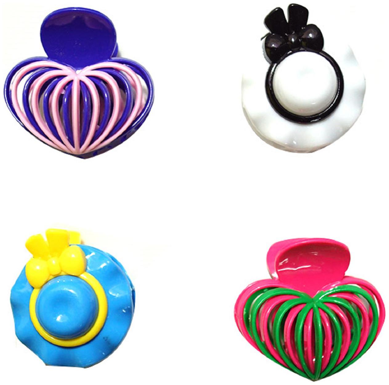 

ADR 4 Pics Multi design with Multi Color Combo Clutchers For Women Girls (Random Design)