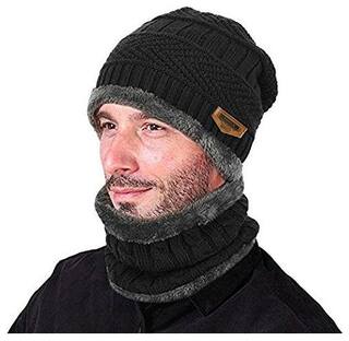 Buy Aeoss 2 Pcs Winter Beanie Hat Scarf Set Warm Knit Hat Thick Knit Skull Cap For Men Women Online At Low Prices In India Paytmmall Com