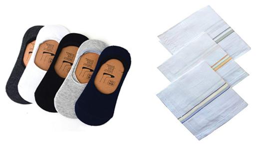 

Air Sports Combo of 5 Loafer Socks and 3 White Handkerchiefs