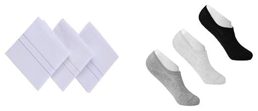 

Air Sports Combo of 3 Loafer Socks and 3 White Handkerchiefs