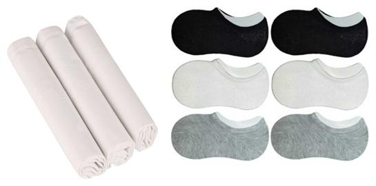 

Air Sports Combo of 3 Loafer Socks and 3 White Handkerchiefs