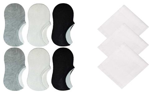 

Air Sports Combo of 3 Loafer Socks and 3 White Handkerchiefs