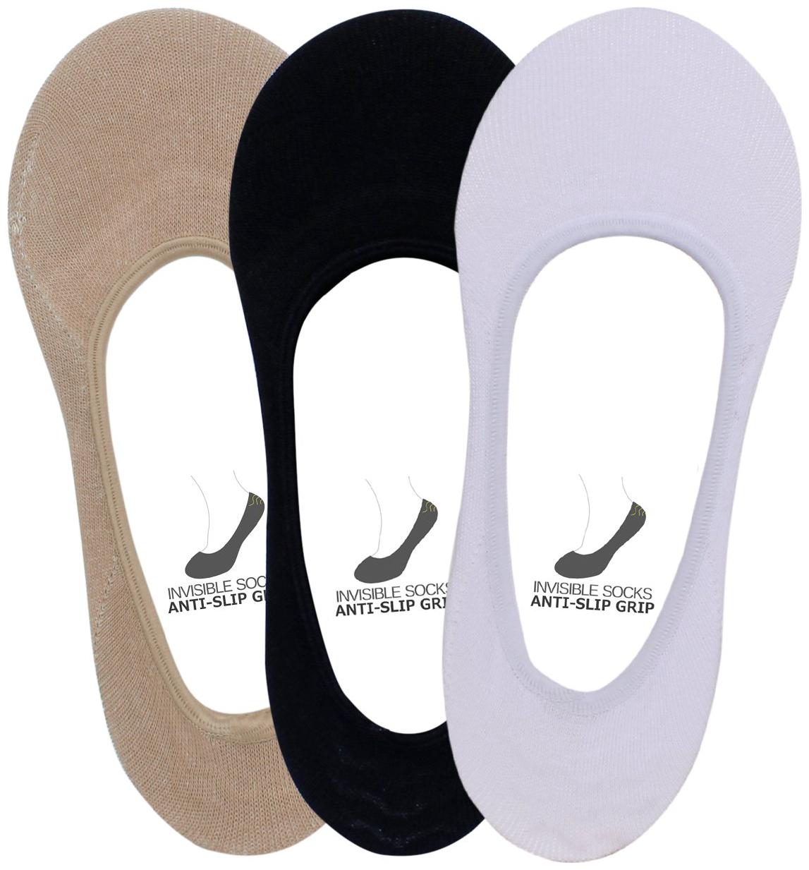 

Air Sports Women s Loafer Anti Slip No Show Socks (WCCD0919 Multicolour) - Pack of 3