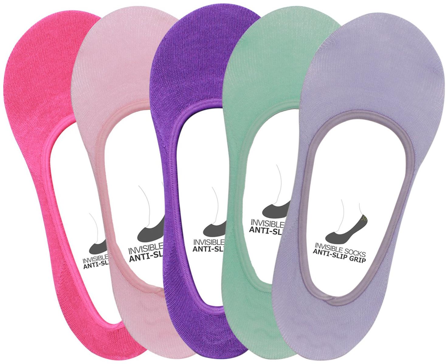 

Air Sports Women s Combed Cotton Anti Slip Socks Multicolour Free Size (Pack of 5)