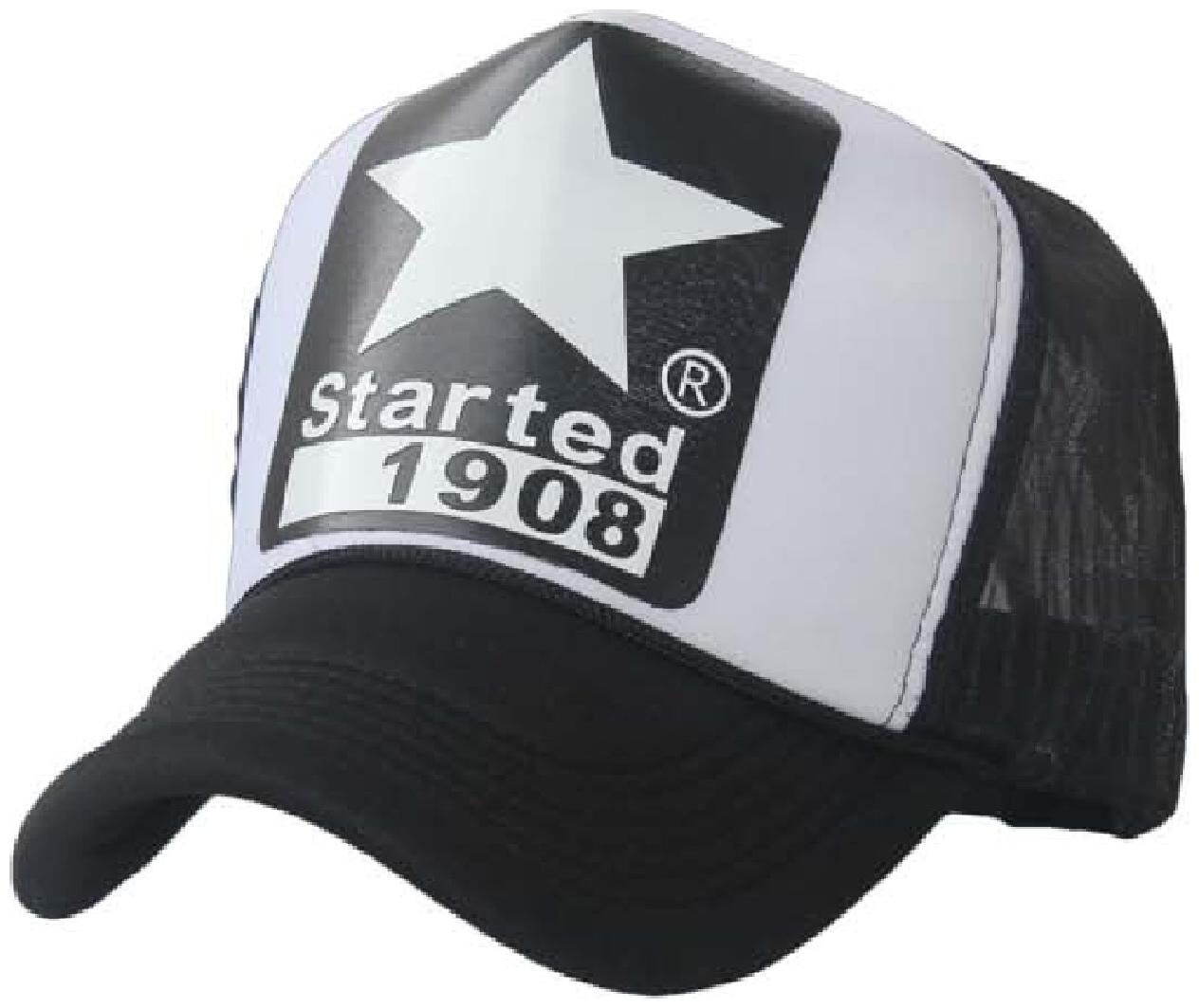 

Alcove Unisex Black 1908 Star Printed HalfNet Baseball Cap