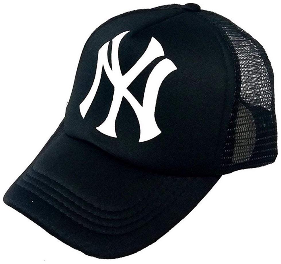

Alcove Unisex Black NY Printed Halfnet Baseball Cap