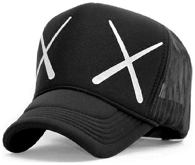 

Alcove Unisex Black XX Printed Halfnet Baseball Cap