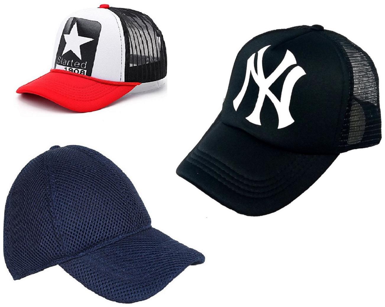 

Alcove Men And Boys Pack Of 3 Halfnet Baseball Sports Cap