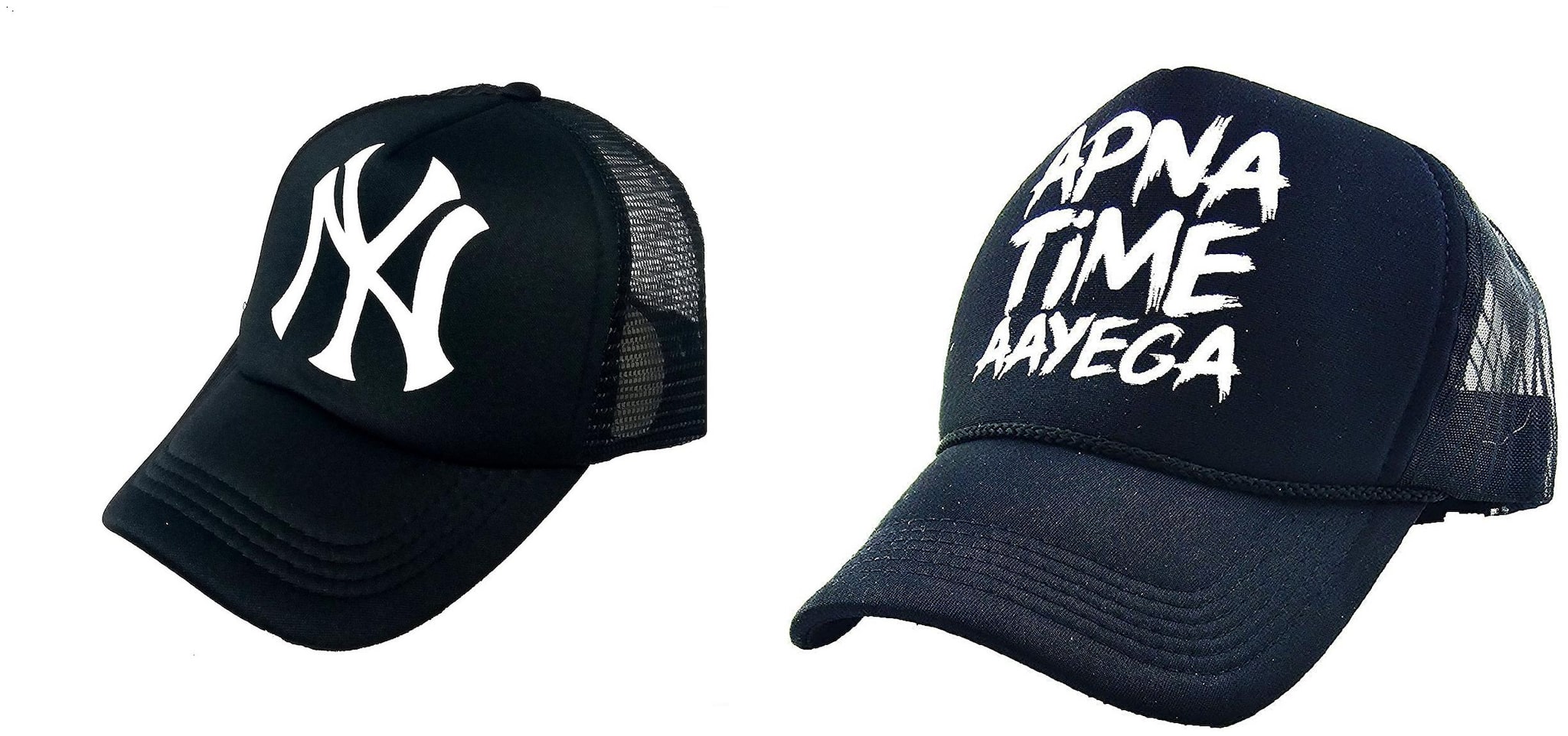 

Alcove Mens Women Half Mesh Cap Combo PACK OF 2