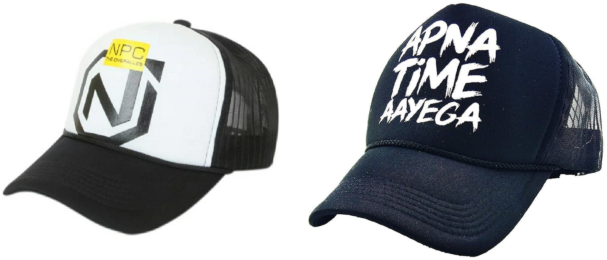 

Alcove Mens Women Half Mesh Cap Combo PACK OF 2