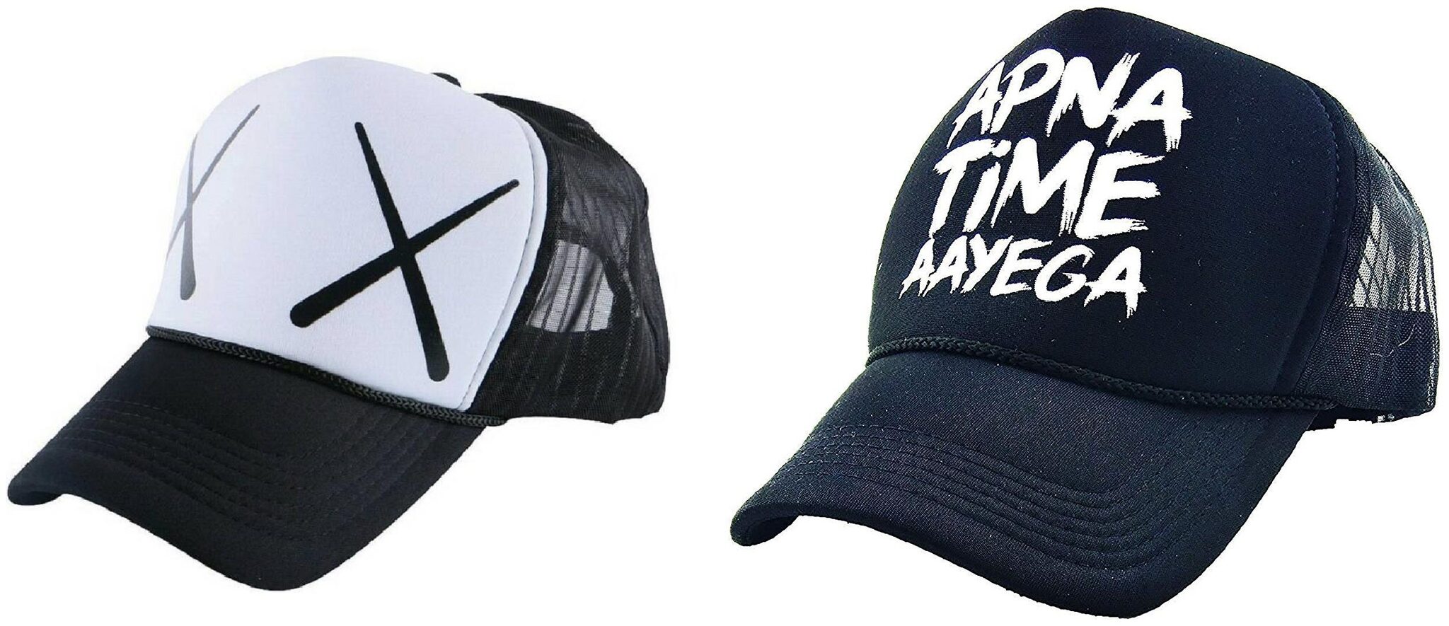 

Alcove Mens Women Half Mesh Cap Combo PACK OF 2