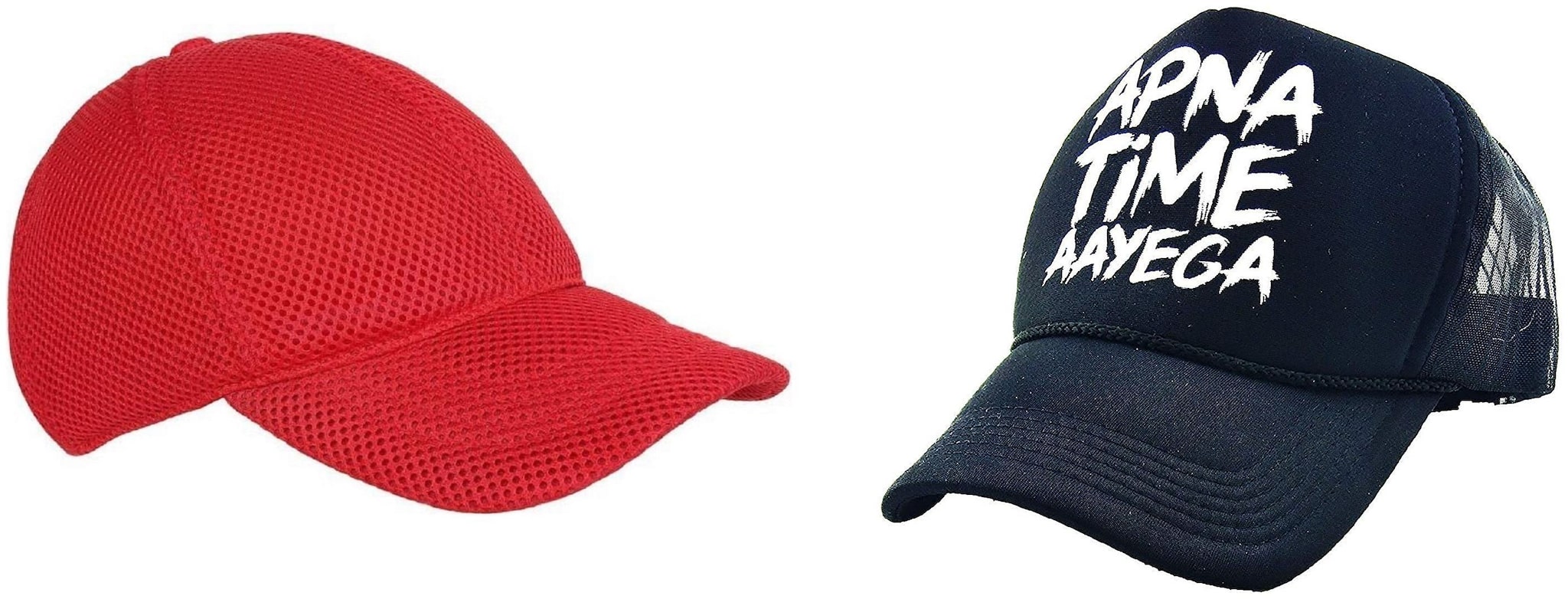 

Alcove Mens Women Half Mesh Cap Combo PACK OF 2