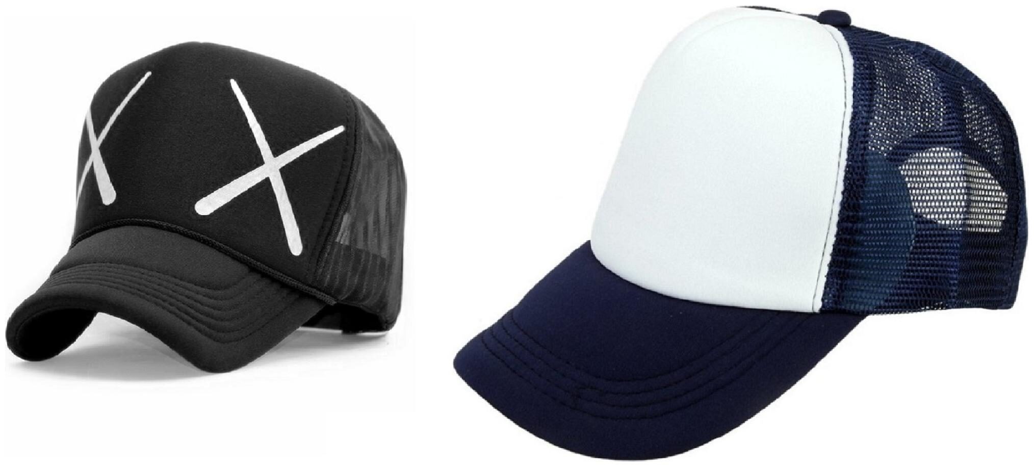 

Alcove Mens Women Half Mesh Cap Combo PACK OF 2
