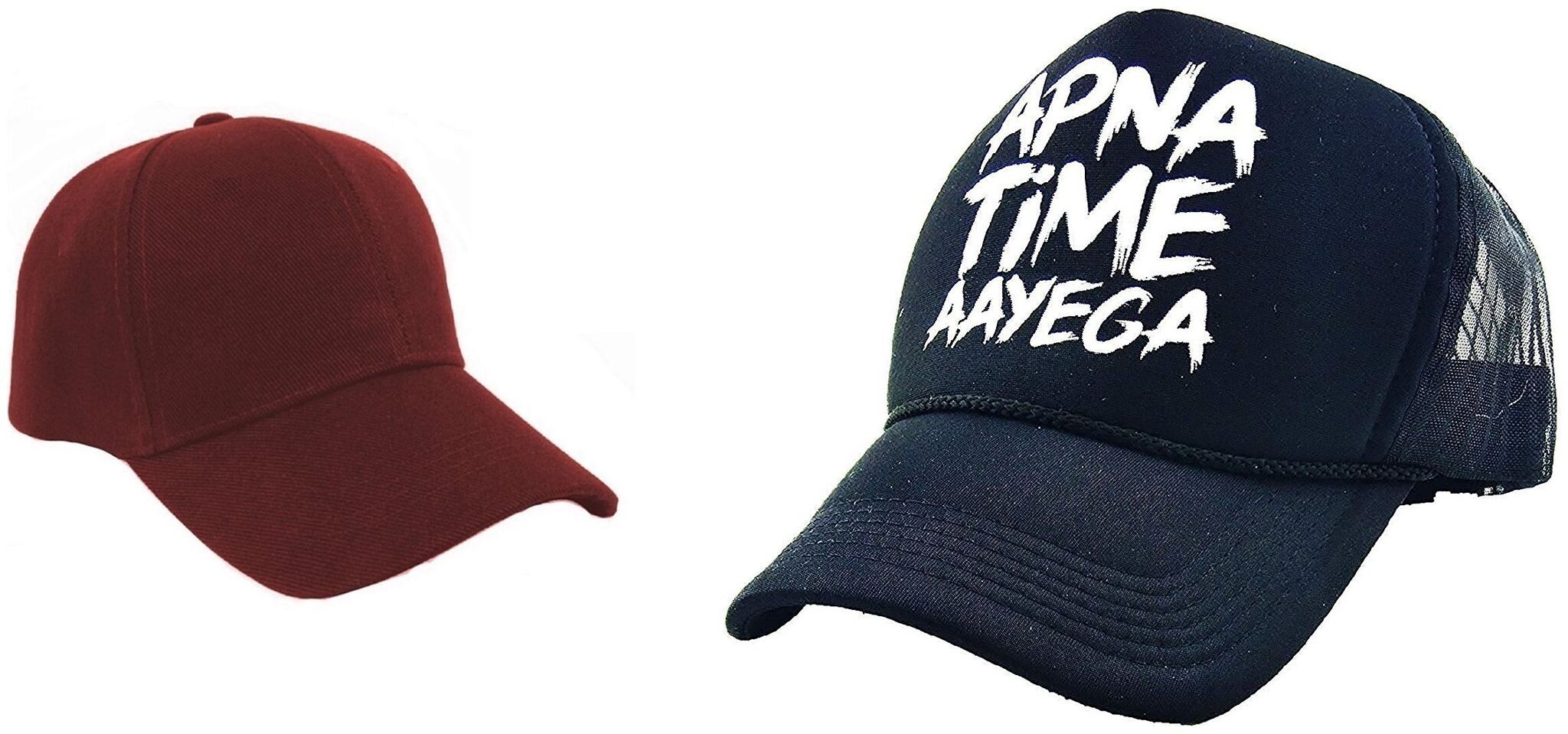 

Alcove Mens Women Half Mesh Cap Combo PACK OF 2