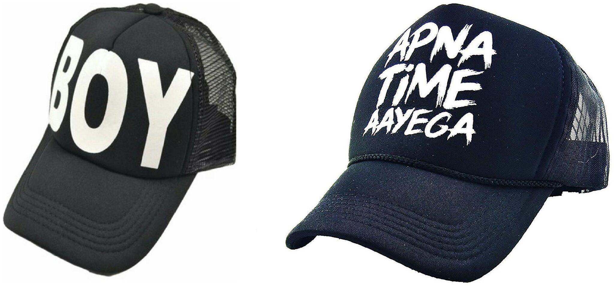 

Alcove Mens Women Half Mesh Cap Combo PACK OF 2