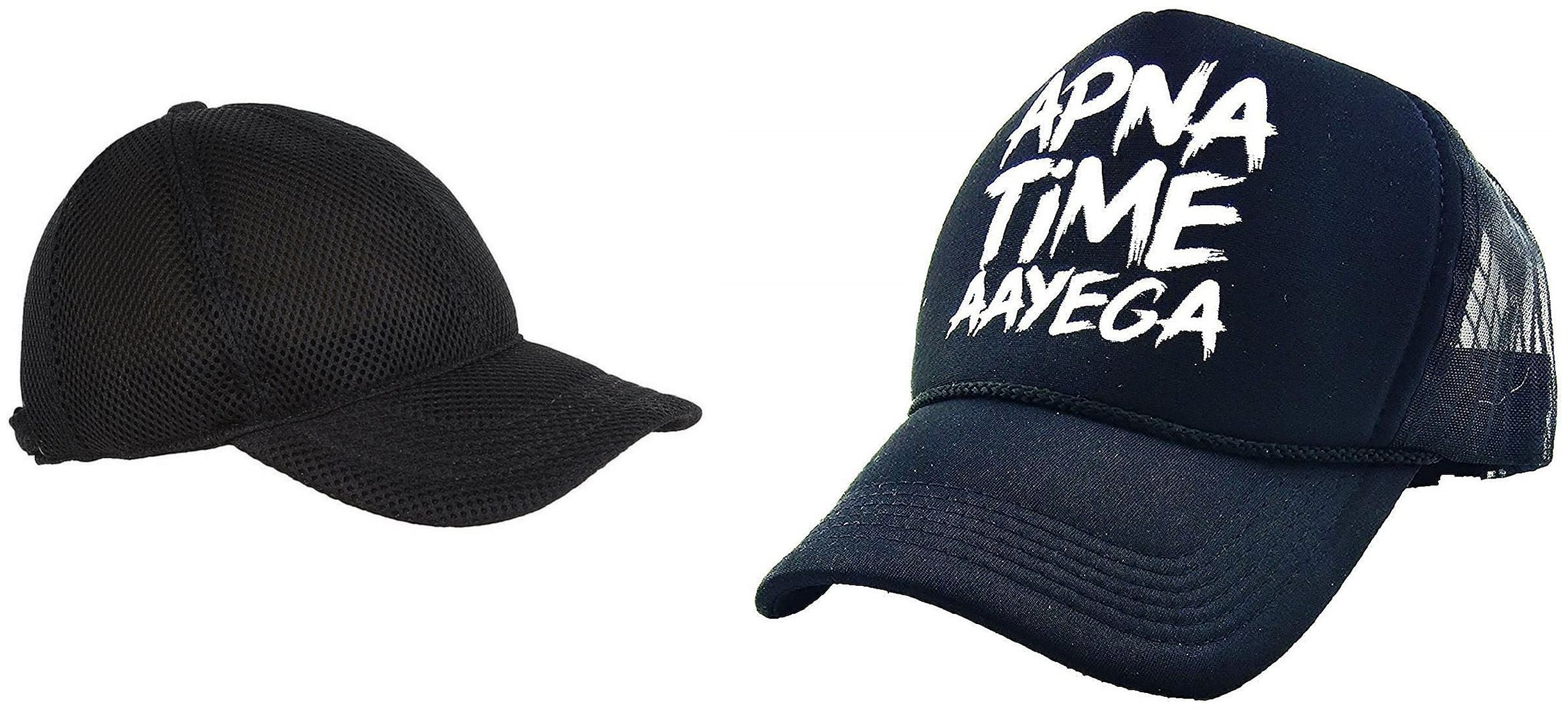 

Alcove Mens Women Half Mesh Cap Combo PACK OF 2