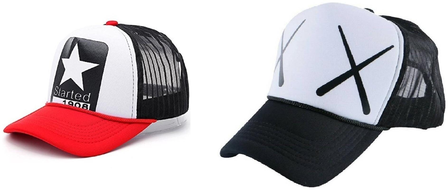 

Alcove Mens Women Half Mesh Cap Combo PACK OF 2
