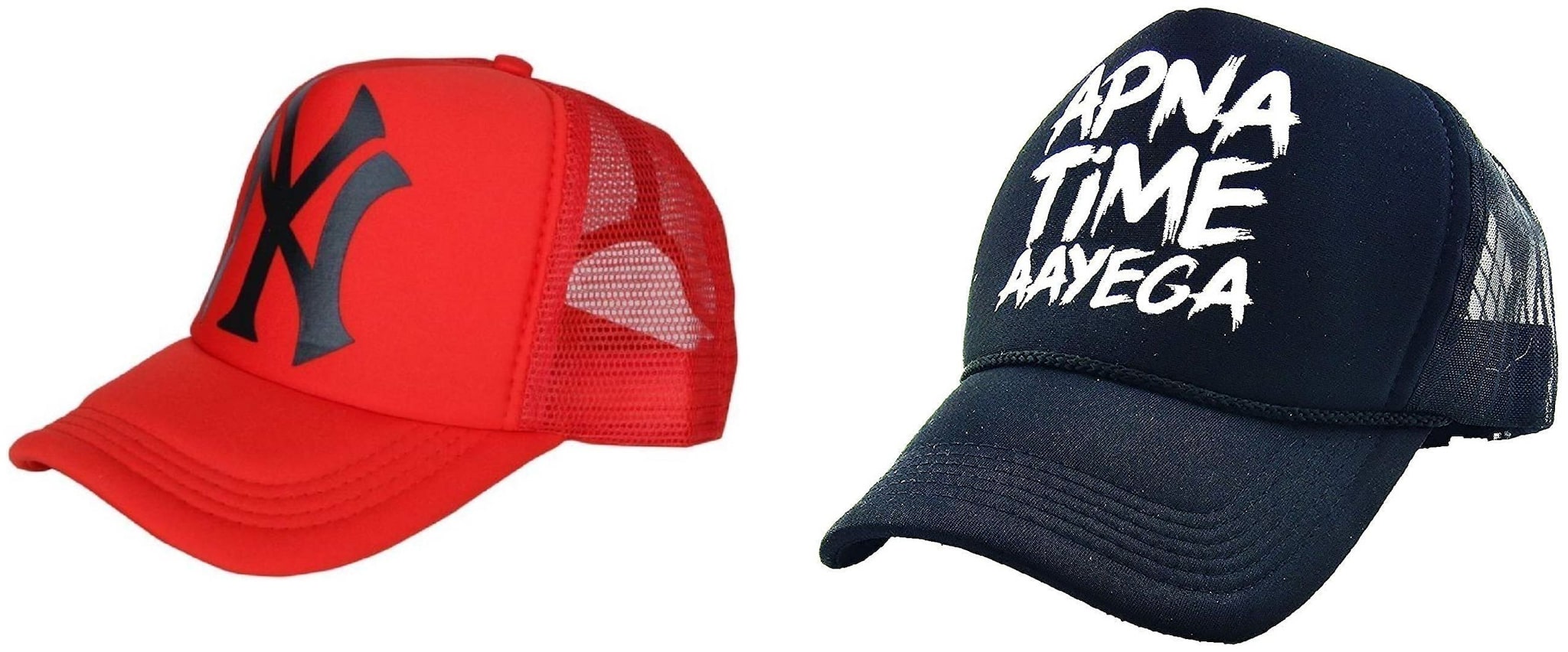 

Alcove Mens Women Half Mesh Cap Combo PACK OF 2