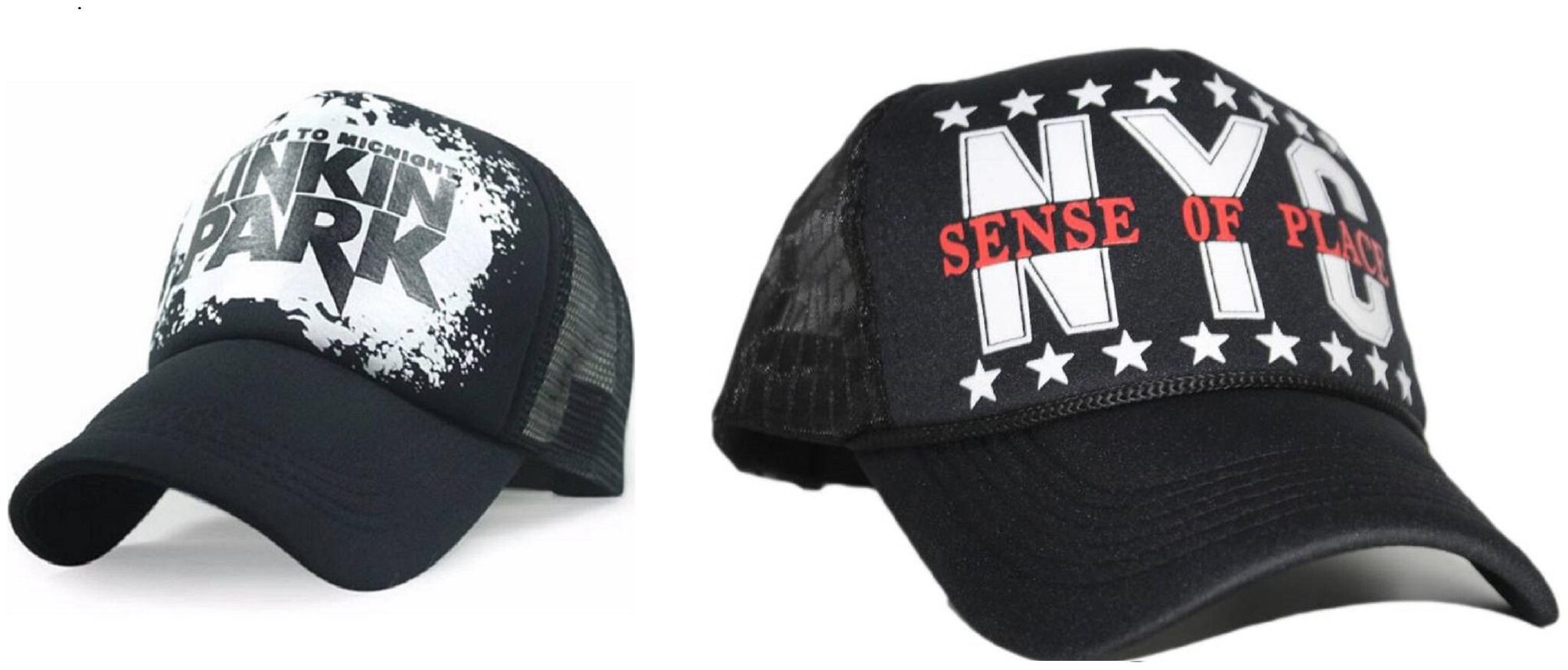 

Alcove Mens Women Half Mesh Cap Combo PACK OF 2