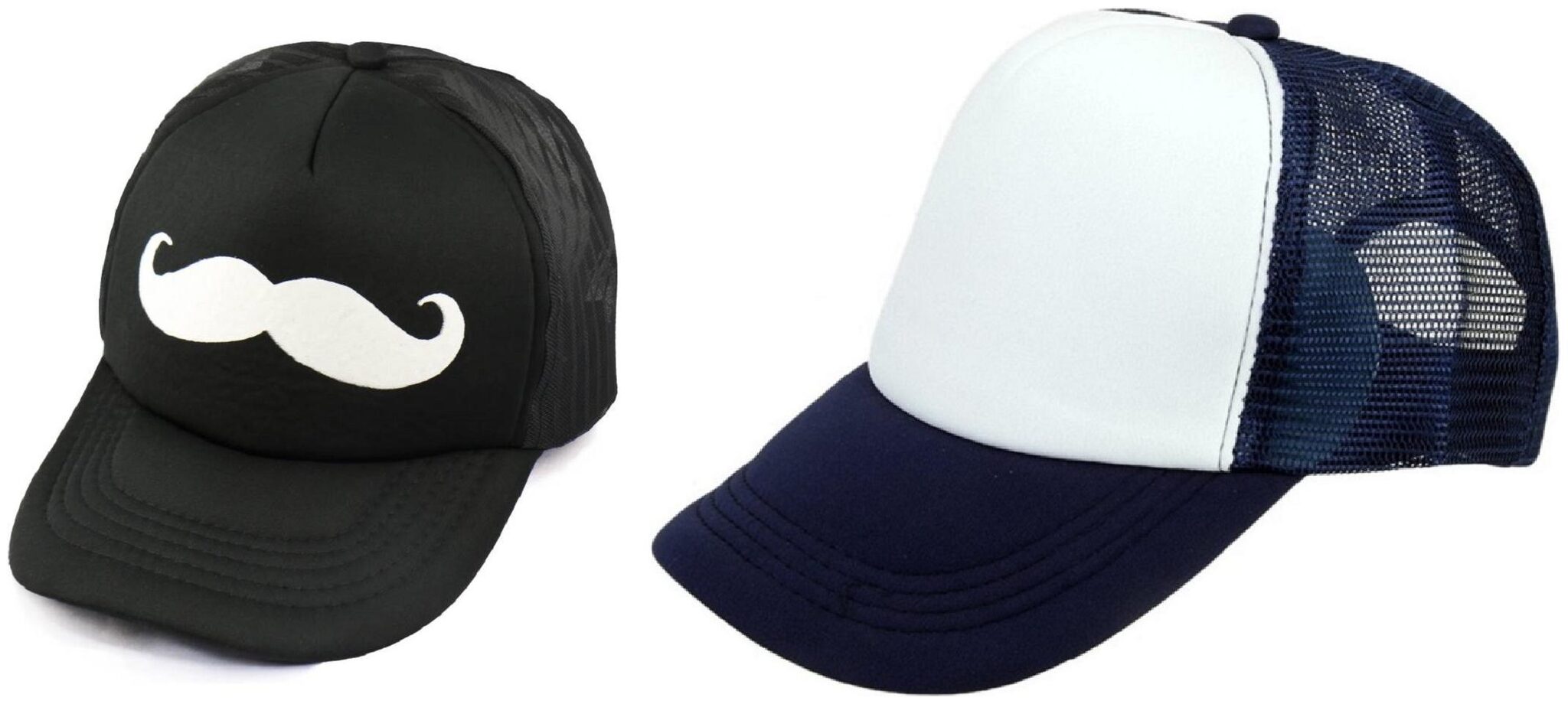 

Alcove Mens Women Half Mesh Cap Combo PACK OF 2