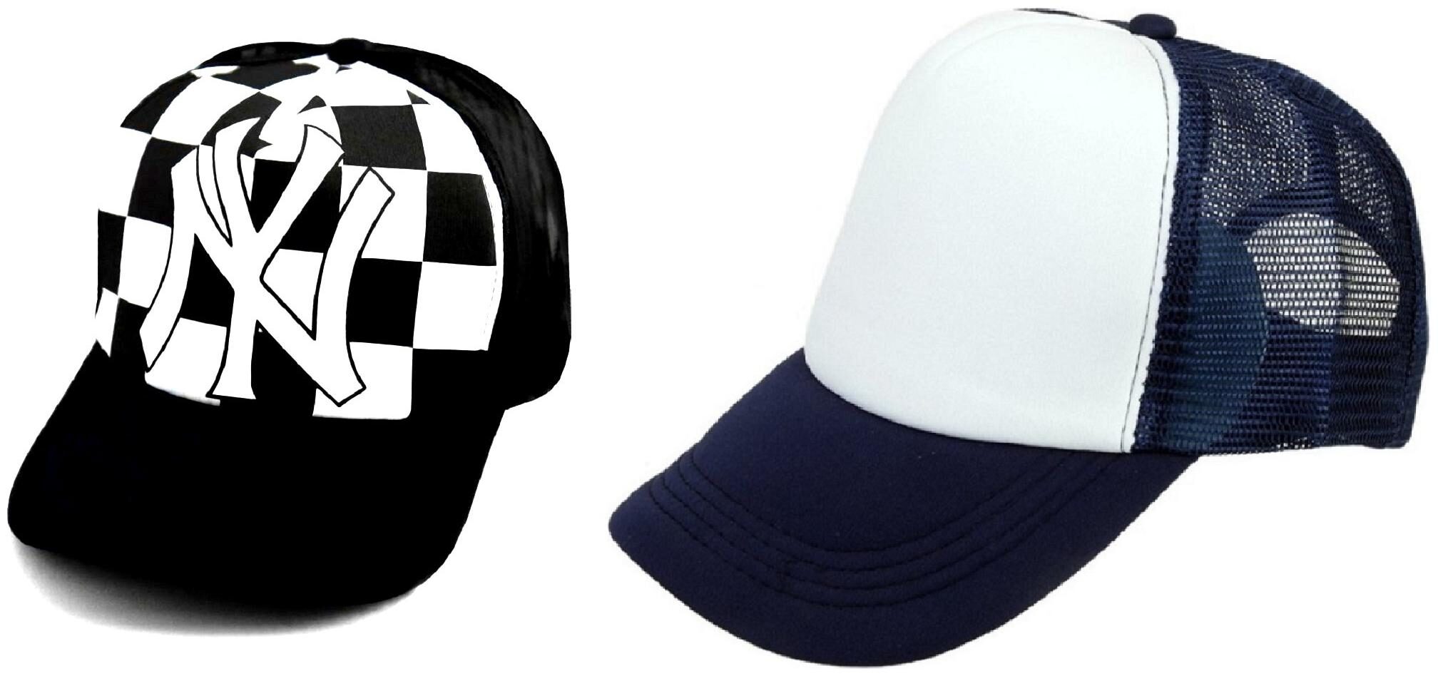 

Alcove Mens Women Half Mesh Cap Combo PACK OF 2