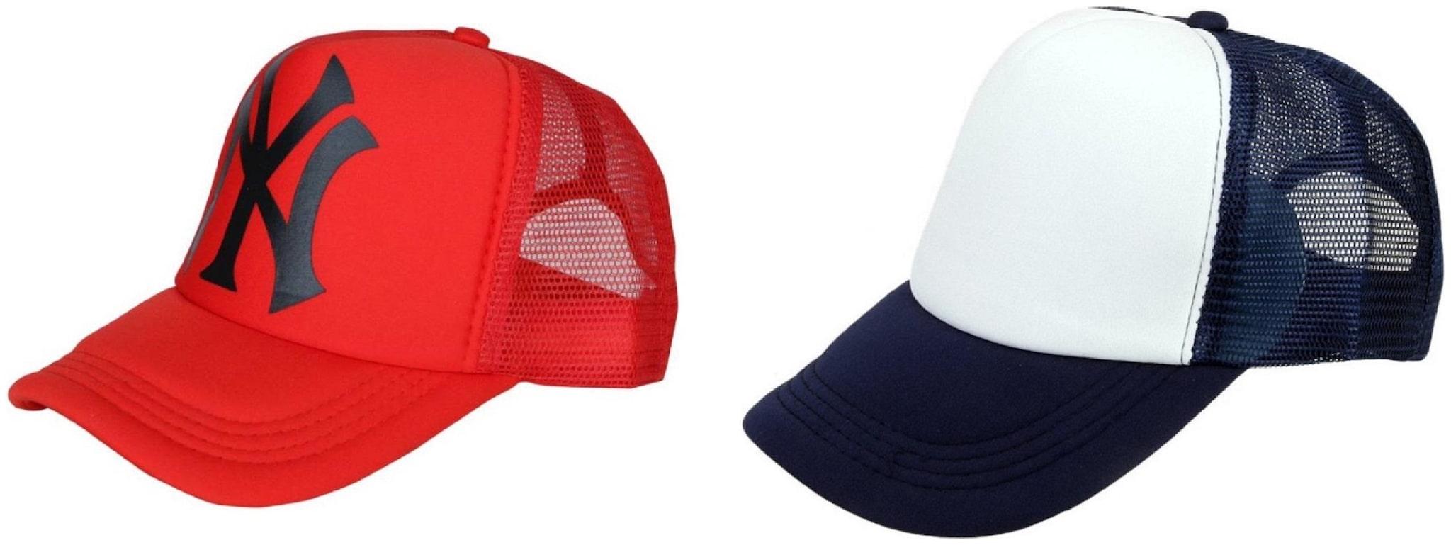 

Alcove Mens Women Half Mesh Cap Combo PACK OF 2