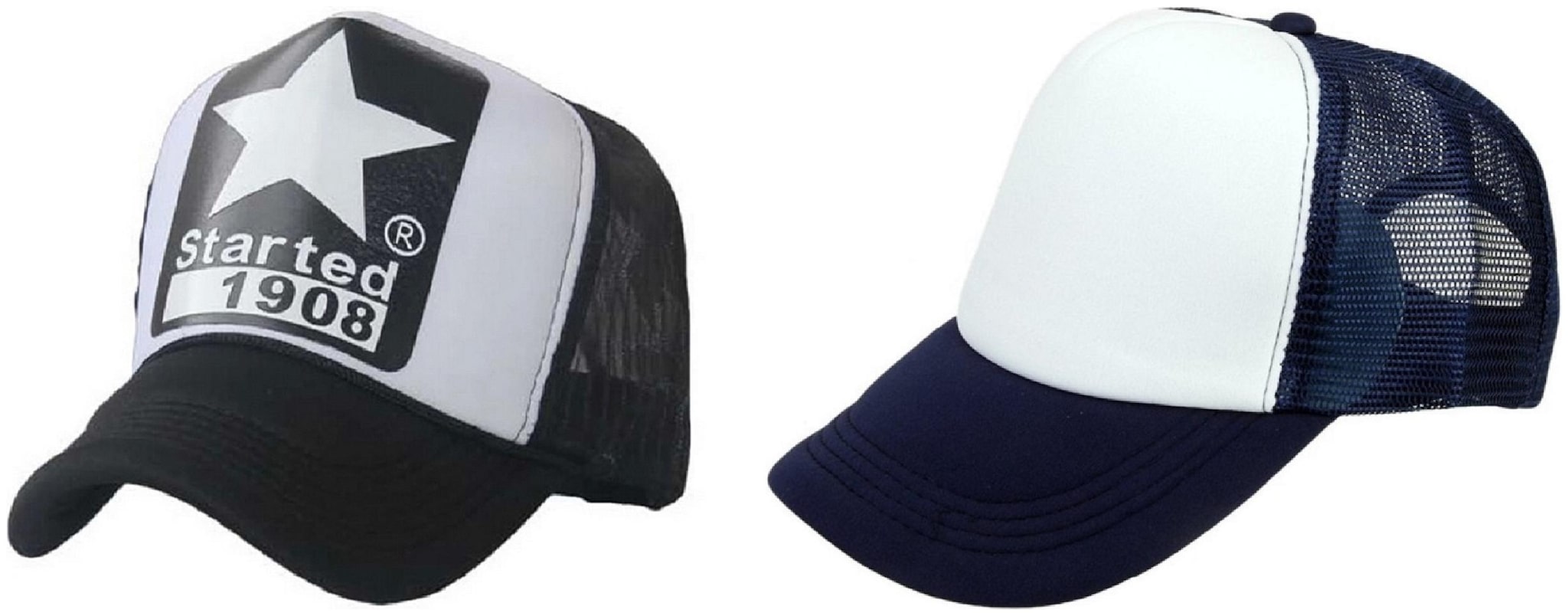 

Alcove Mens Women Half Mesh Cap Combo PACK OF 2