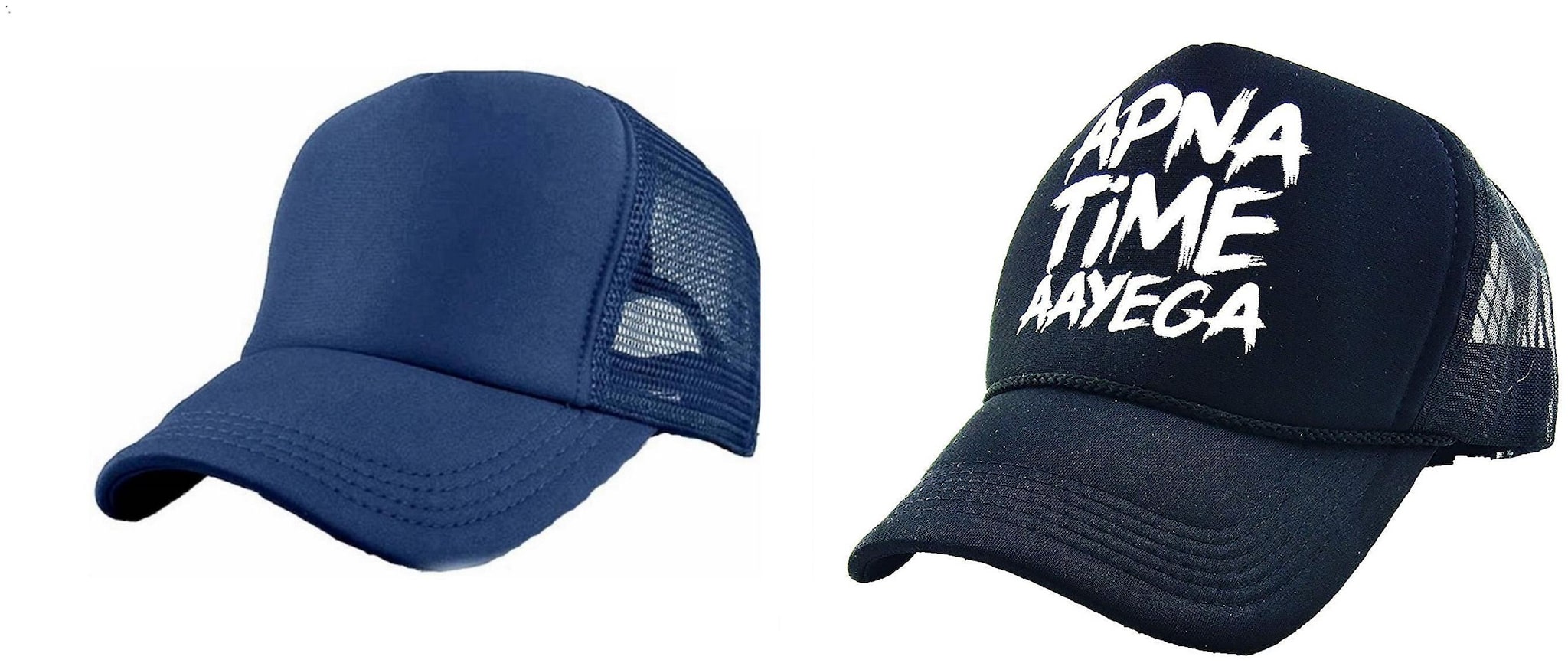 

Alcove Mens Women Half Mesh Cap Combo PACK OF 2