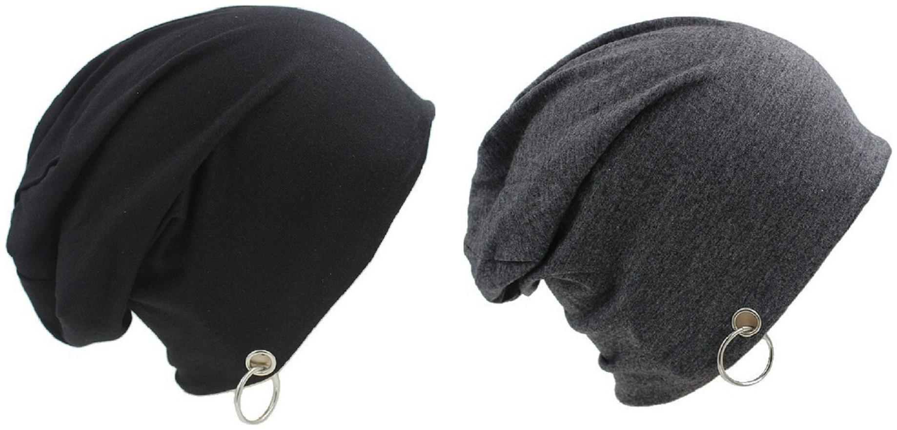 

Alcove Pack Of 2 Cotton Slouchy Beanie With Ring For Men And Boys